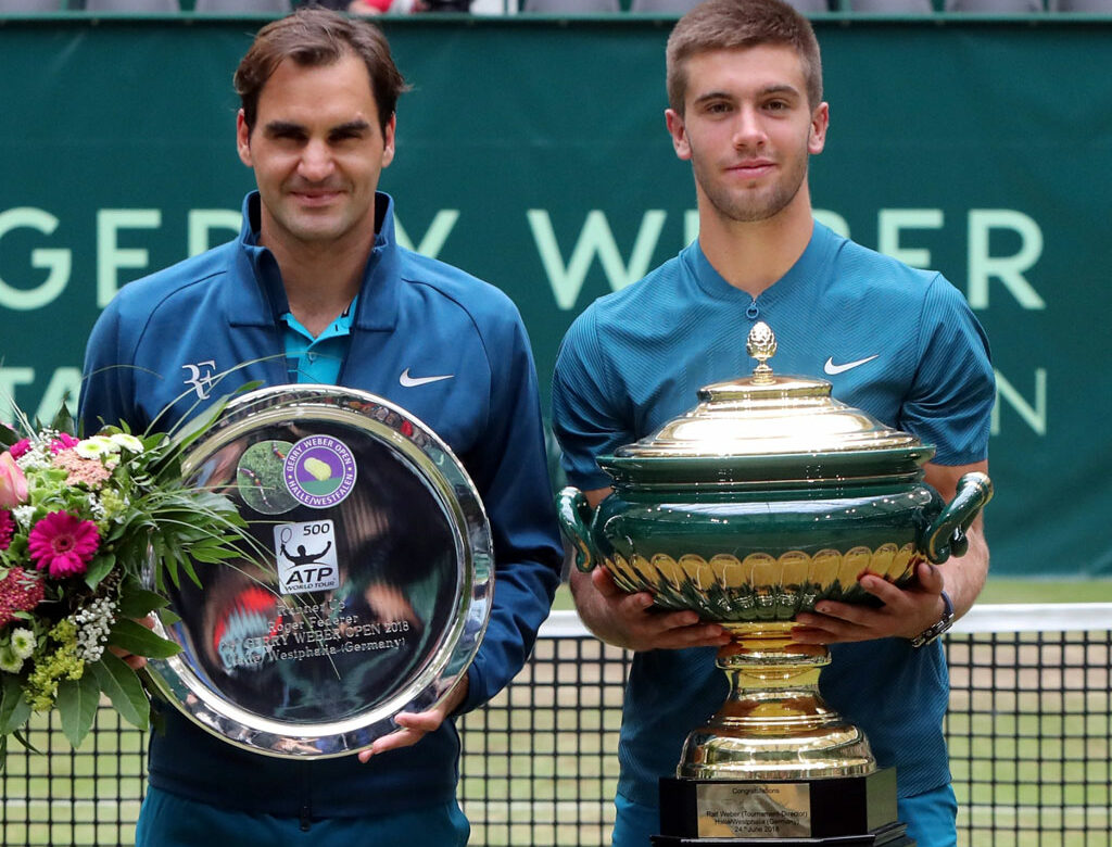 Die zwei Tennisspieler